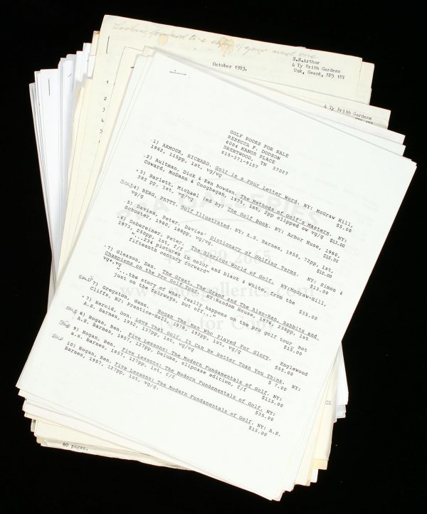111 golf catalogue lists from various dealers