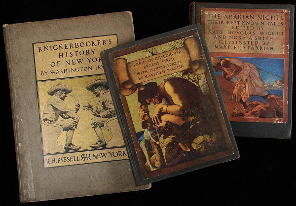 3 volumes with illustrations by Maxfield Parrish: Title: Three volumes with illustrations by Maxfield Parrish Author: ** Description: Includes: [Irving, Washington]. A History of New York...by Diedrich Knickerbocker. 8 black and white plates. (4to) c