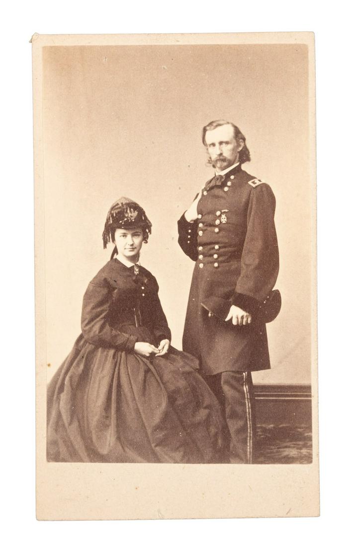 George Armstrong and Libbie CDV (1 of 1)