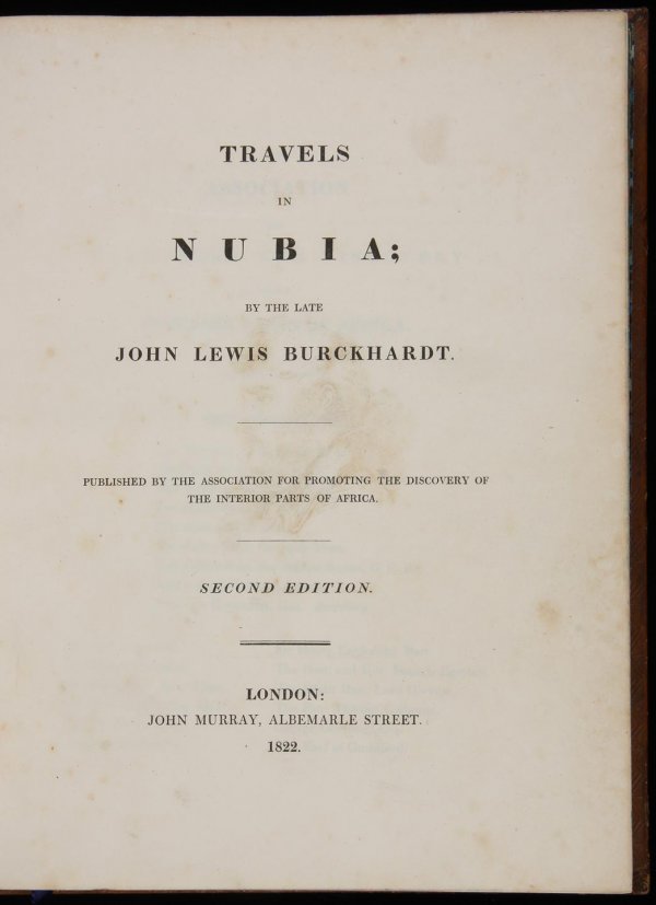Burckhardt's Travels in Nubia 1822 - 2