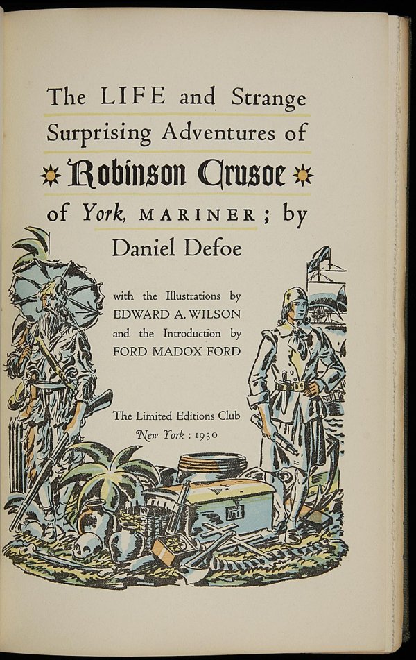 Limited Editions Club Grabhorn Robinson Crusoe