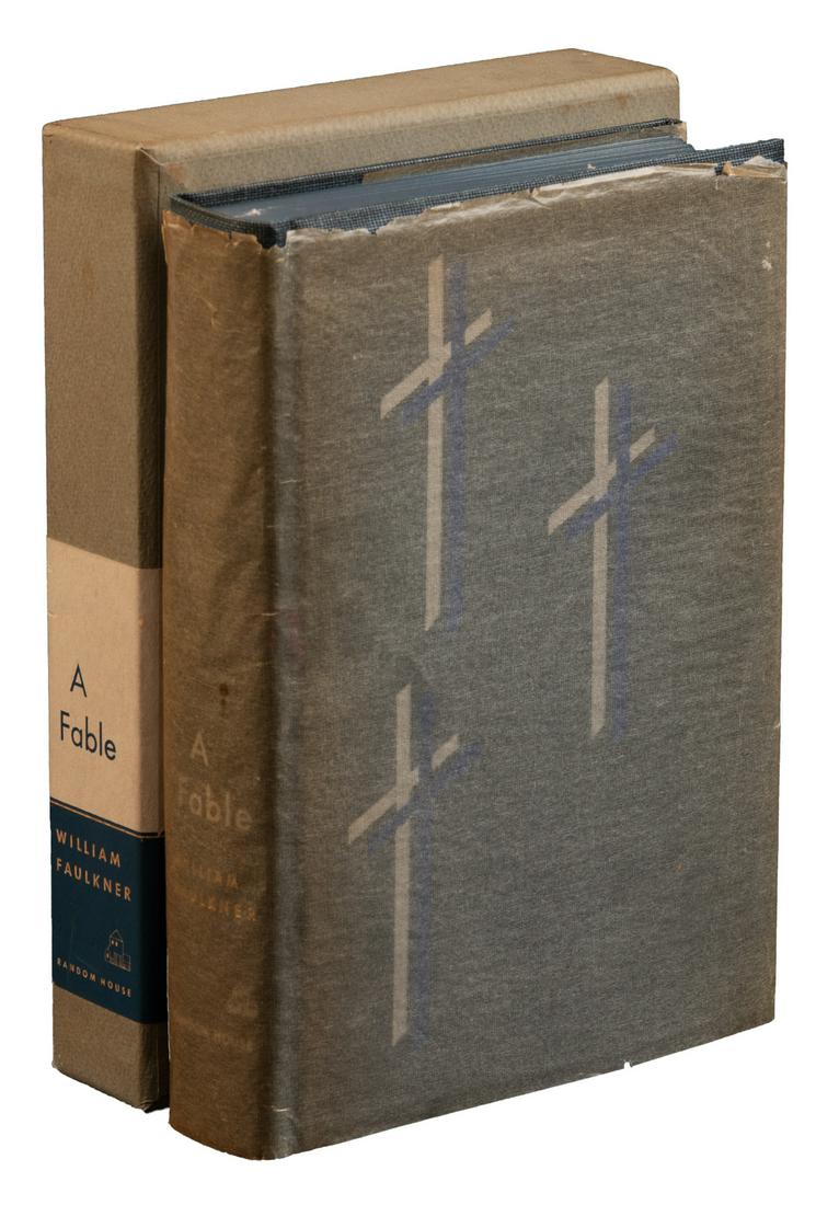 William Faulkner A Fable Signed Limited Edition: Heading: Author: Faulkner, William Title: A Fable Place Published: New York Publisher:Random House Date Published: [1954] Description: 21.2x14 cm (8¼x5½"), decorated dark b