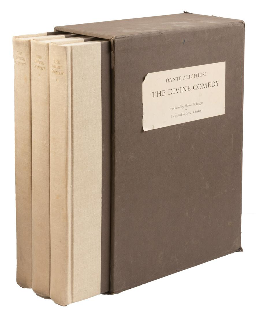 Dante's Divine Comedy inscribed from illustrator Baskin: Heading: (Baskin, Leonard) Author: Dante Alighieri Title: The Divine Comedy - signed by illustrator Leonard Baskin Place Published: New York Publisher:Grossman Date Published: 1969 Desc