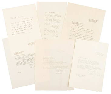 Signed letters from Pearl S. Buck to her illustrator: Heading: Author: Buck, Pearl S.Title: Two Autograph Letters and Four Typed Letters Signed by Pearl S. Buck Place Published: Publisher: Date Published: January 8, 1932-November 21, 1938 Description: