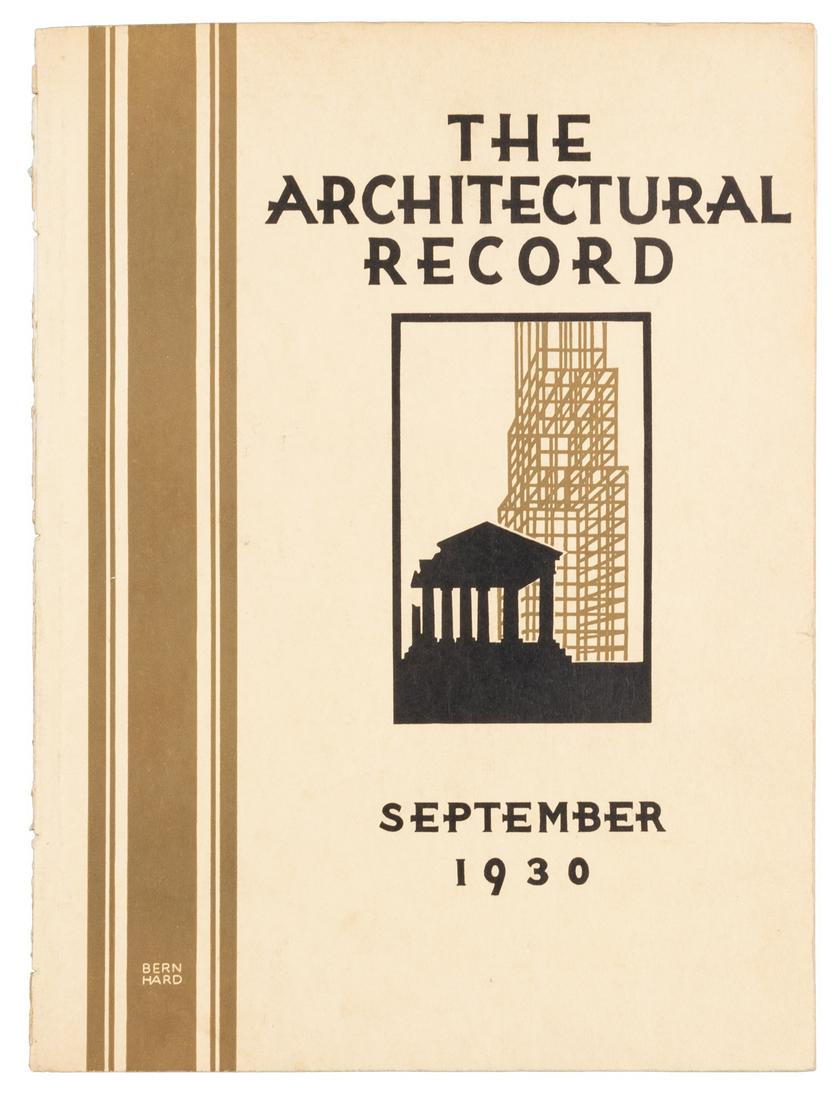 Very early work by Walker Evans, 1930: Heading: (Evans, Walker) Author: Title: Photographic Studies - photo essay from September 1930 issue of The Architectural Record Place Published: New York Publisher:Dodge Corporation Date Publis