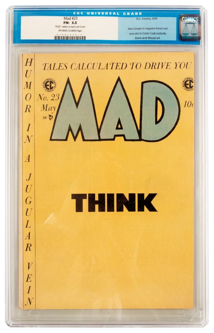 MAD #23 * CGC 5.5 * Last Comic Book Issue (1 of 2)