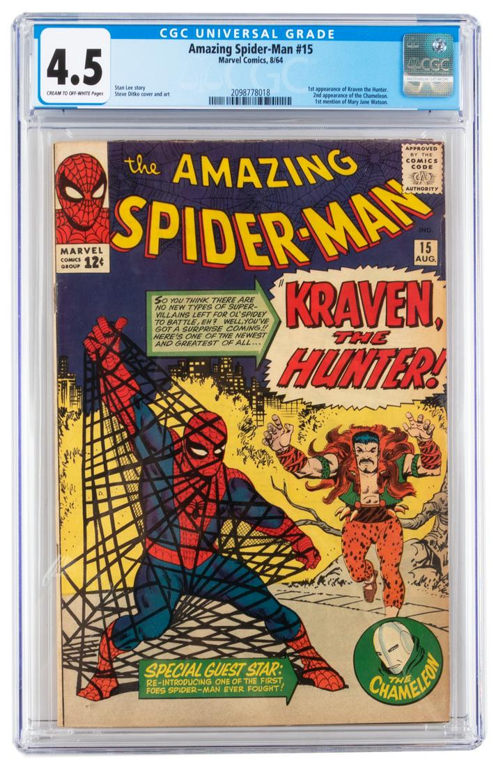 AMAZING SPIDER-MAN #15 * CGC 4.5 * 1st Kraven the (1 of 2)