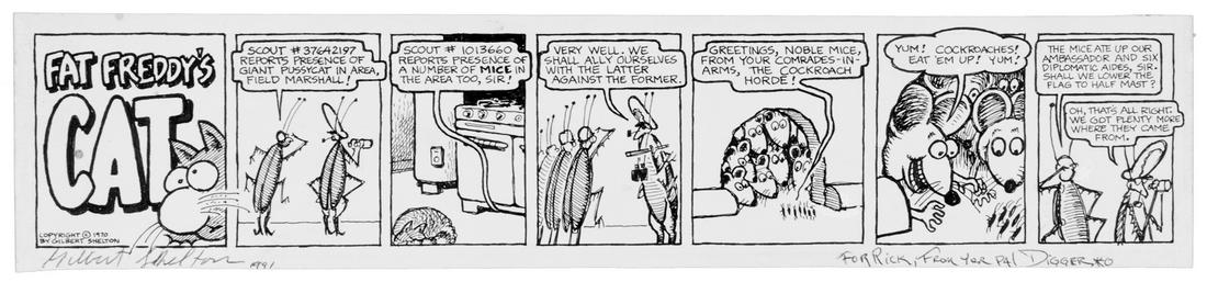 Original Art: FAT FREDDY'S CAT by Gilbert Shelton, (1 of 3)