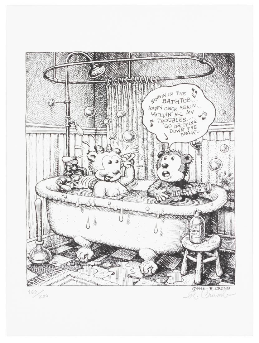R. Crumb Bears in the Tub Print Signed Ltd Ed. of 200 (1 of 1)