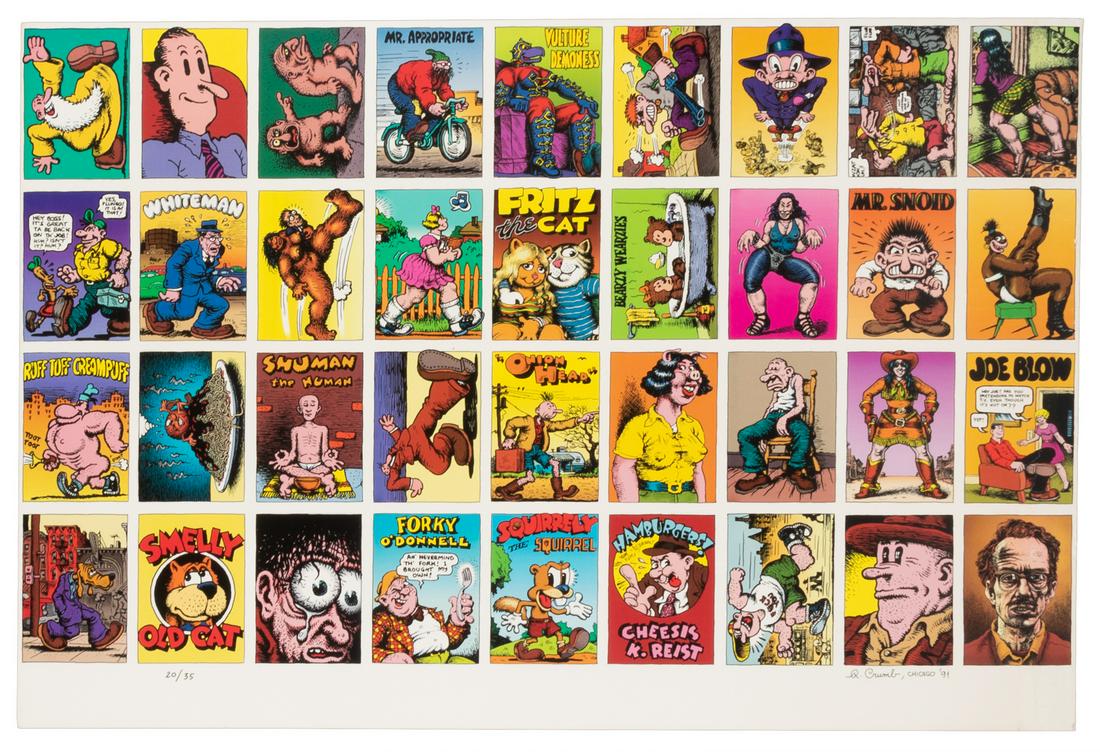 R. CRUMB Trading Cart Set SIGNED LIMITED Print, 20/35 (1 of 2)