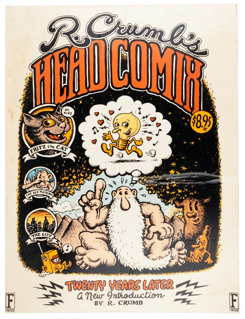 R. Crumb's Head Comix 1988 Bookstore Poster (1 of 1)