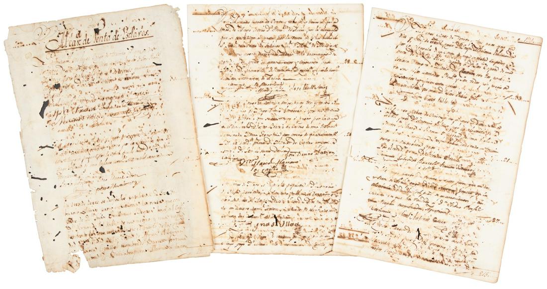 Slaves arriving in Cuba from Africa, 1817: Heading: (Cuba - Slavery) Author: Title: Manuscript document regarding the sale of slave in early 19th century and the taxes thereupon Place Published: Cuba Publisher: Date Published: 1817