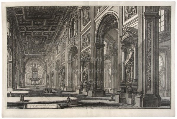 Piranesi, Veduta...Basilica copper etching c.1770