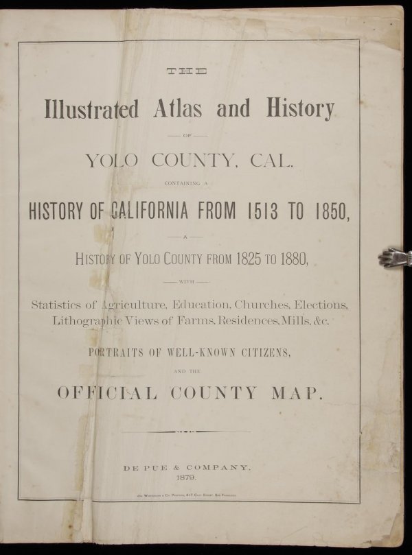 Yolo County California Illustrated Atlas 1879 - 9