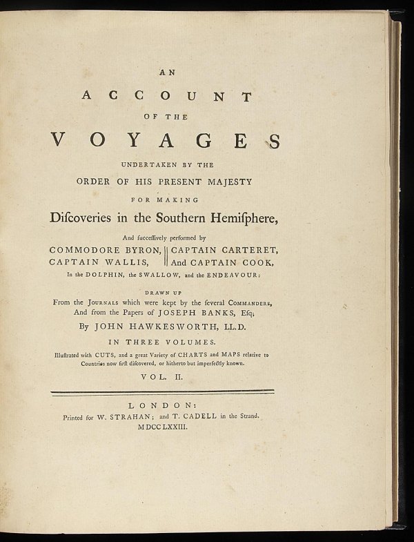 First Edition of Cooks First Voyage 1773 - 2