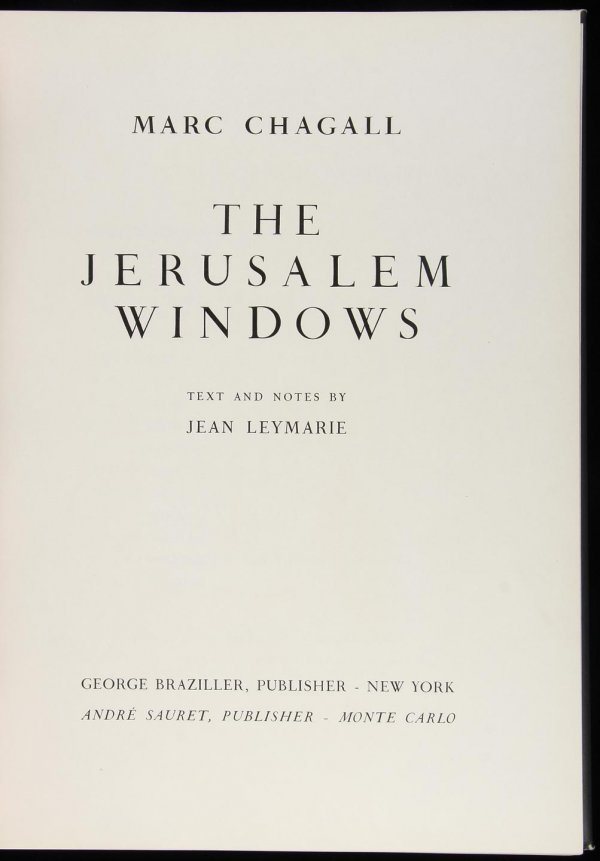 Marc Chagall Jerusalem Windows w/ 2 color lithos - 3