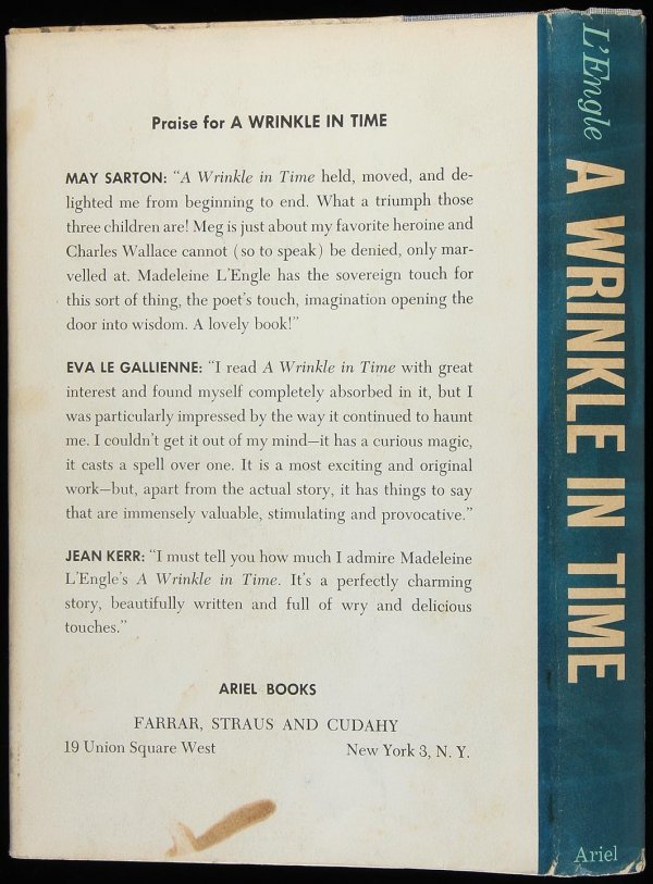 L'Engle A Wrinkle in Time First Edition in dj - 2