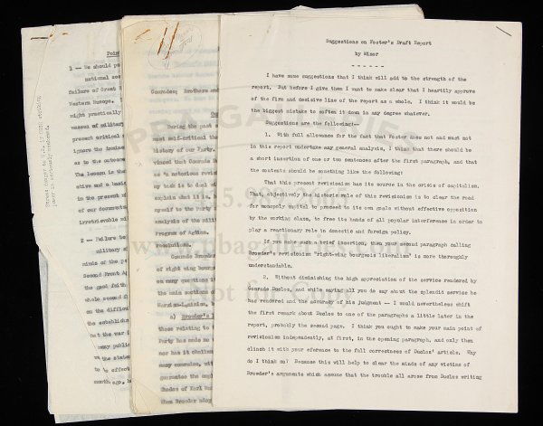 Three items regarding Communist Party manifesto: Title: Three items regarding Communist Party manifesto Author: Foster, William Z. and Robert Minor Description: Includes: Foster, William Z. "Points that should be included in the Manifesto." Carbon c