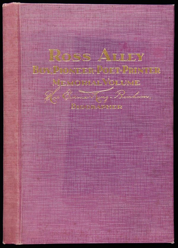 Memorial Volume to Ross Alley