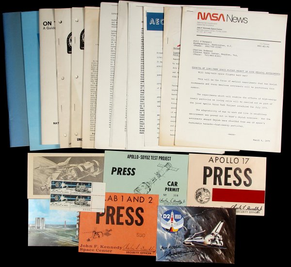 1970s NASA Photos, Press Passes, Briefs, Logos