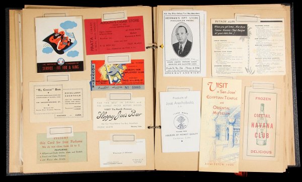2 scrapbooks of Travel in America, Europe, Cuba &