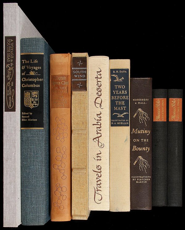 Lot of 9 Limited Editions Club travel volumes