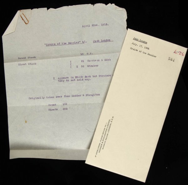 Jack London, Signed Contract for Dazzler - 3