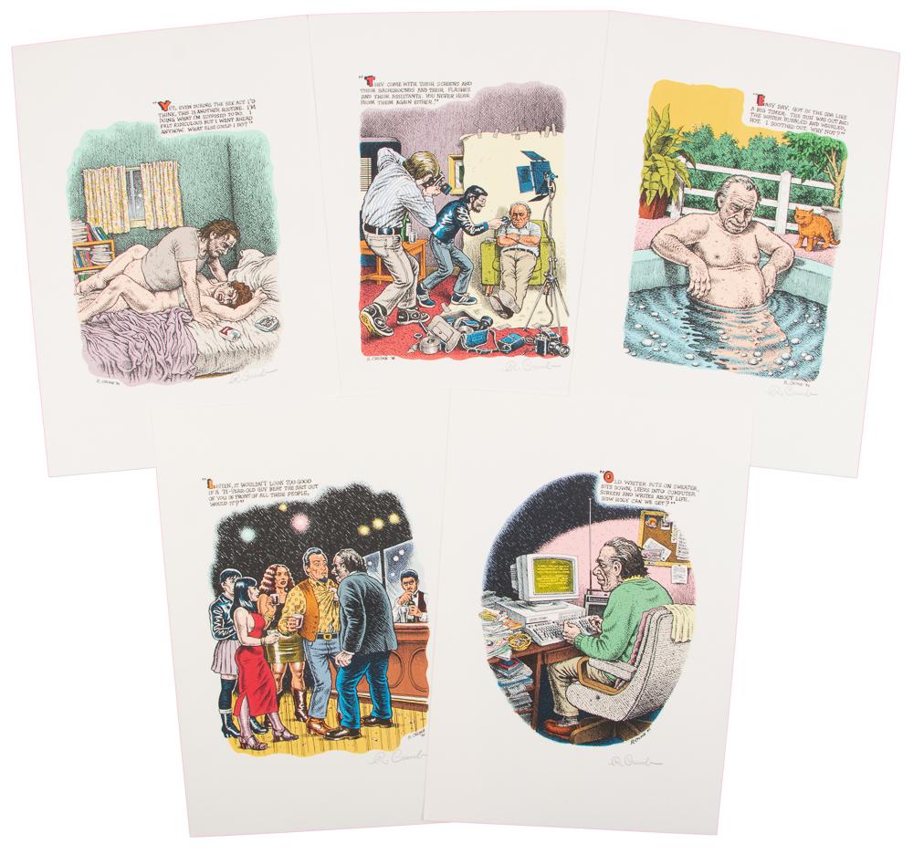 5 original color serigraph prints signed by R. Crumb (1 of 1)