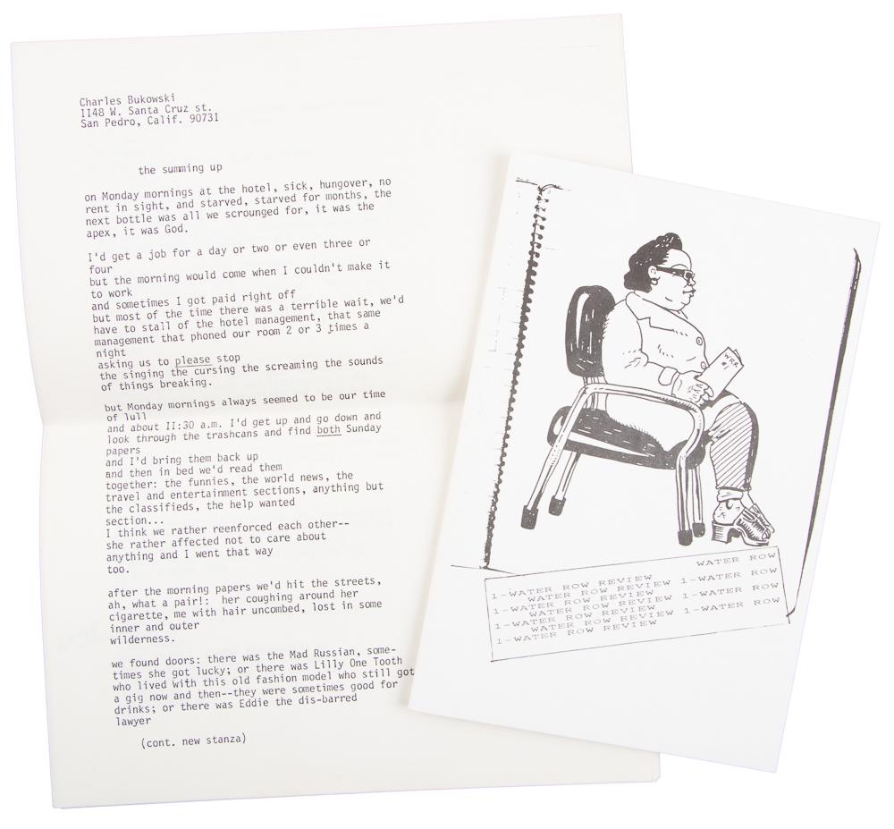 Water Row Review No. 1 with Bukowski's submitted poems (1 of 1)