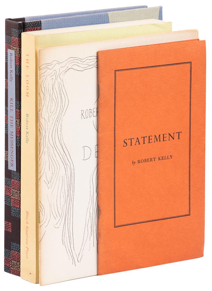 Four signed works by Robert Kelly: Heading: Author: Kelly, Robert Title: Four volumes by Robert Kelly Place Published: Various places Publisher:Various publishers Date Published: Various dates Description: 4