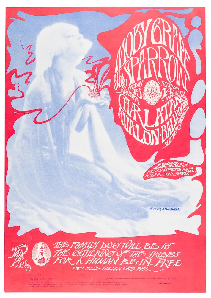 Moby Grape at the Avalon Ballroom 1967: Heading: (Rock Posters) Author: Mouse, Stanley & Alton Kelley Title: Moby Grape, The Sparrow at the Avalon Ballroom - January 13-14, 1967 Place Published: San Francisco Publisher:Family Dog Production