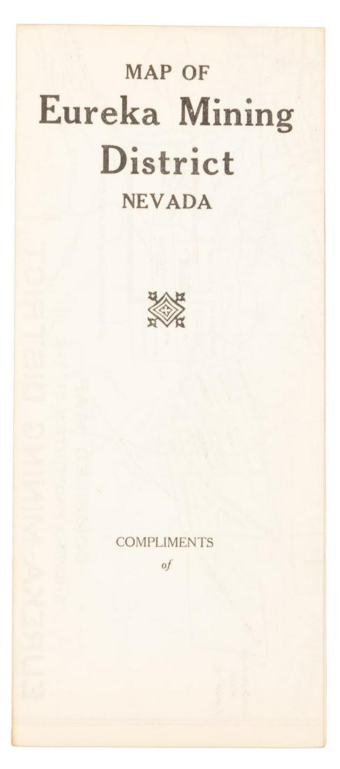 Rare map of Eureka Mining District, Nevada (1 of 2)