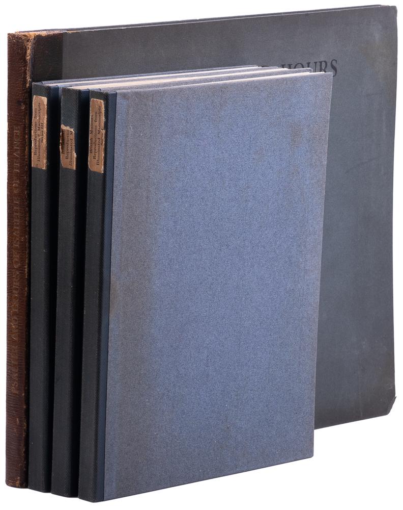 Facsimiles of illuminated manuscripts: Heading: (Illuminated Manuscripts) Author: Title: Four volumes with facsimiles of illuminated manuscripts Place Published: London Publisher: Date Published: 1905 & 1910 Description: </