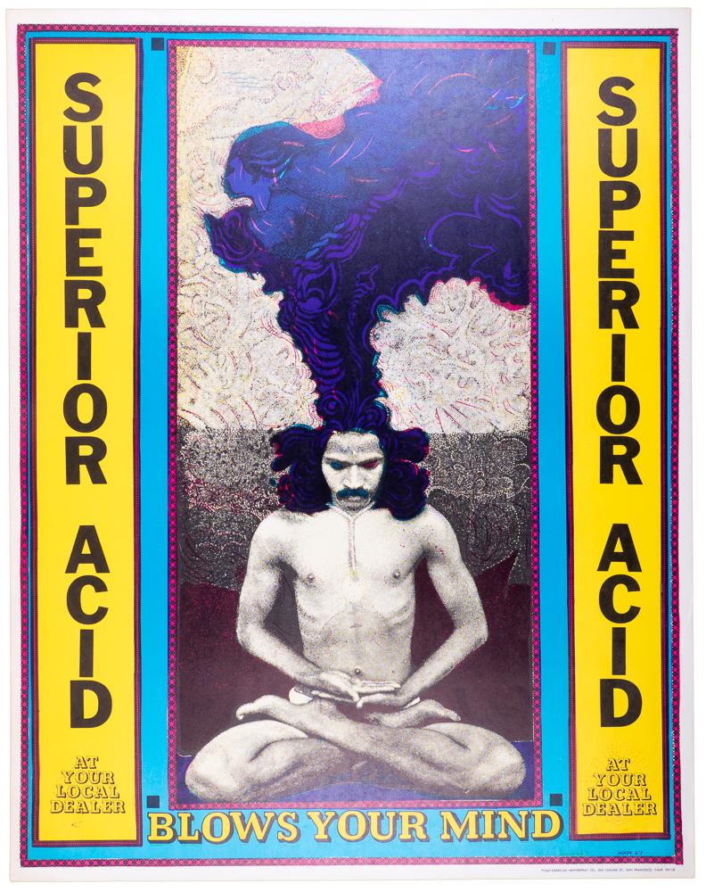 Superior Acid 1967 psychedelic poster (1 of 1)