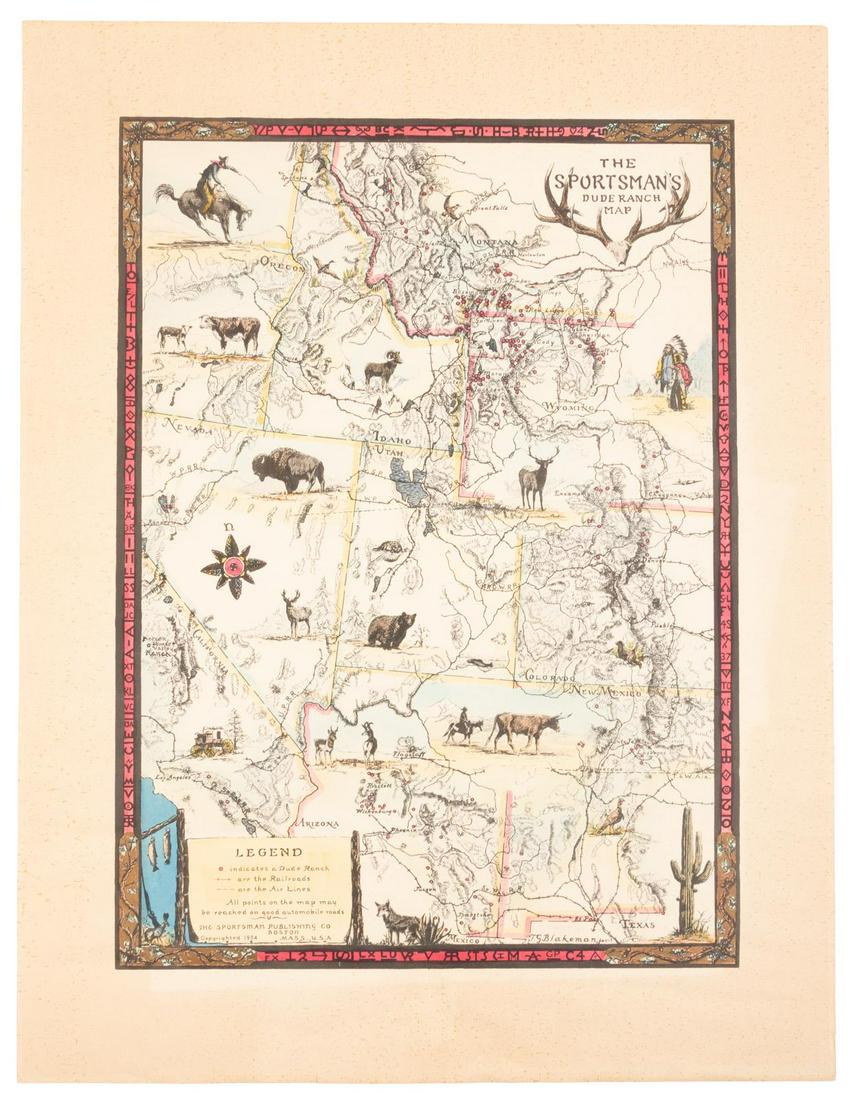 Pictorial map of Dude Ranches of the West (1 of 4)
