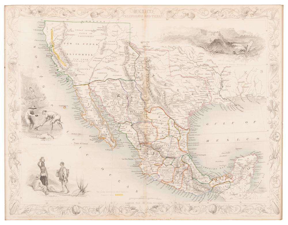 Tallis map of Texas, California & Mexico 1851 (1 of 3)