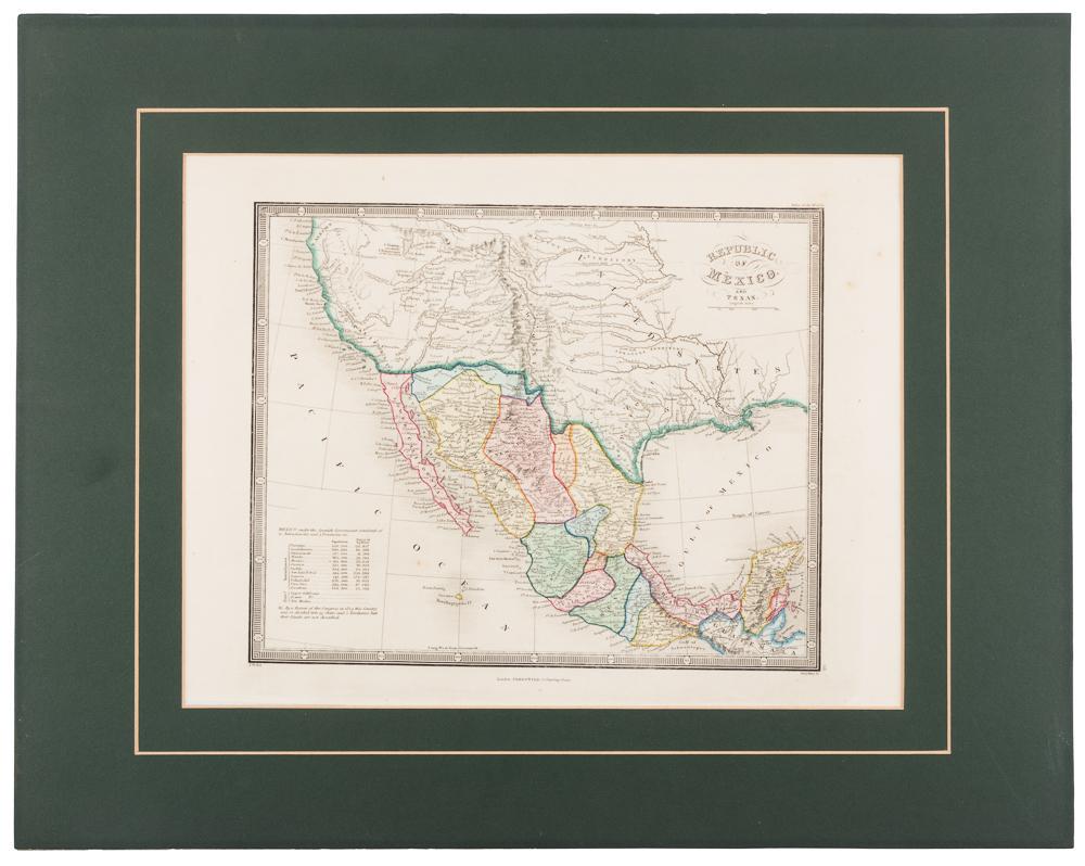 Map of Mexico and Texas c.1845: Heading: (Texas) Author: Wyld, James Title: Republic of Mexico and Texas Place Published: London Publisher: Date Published: c.1845 Description: Engraved map, with Mexico portion