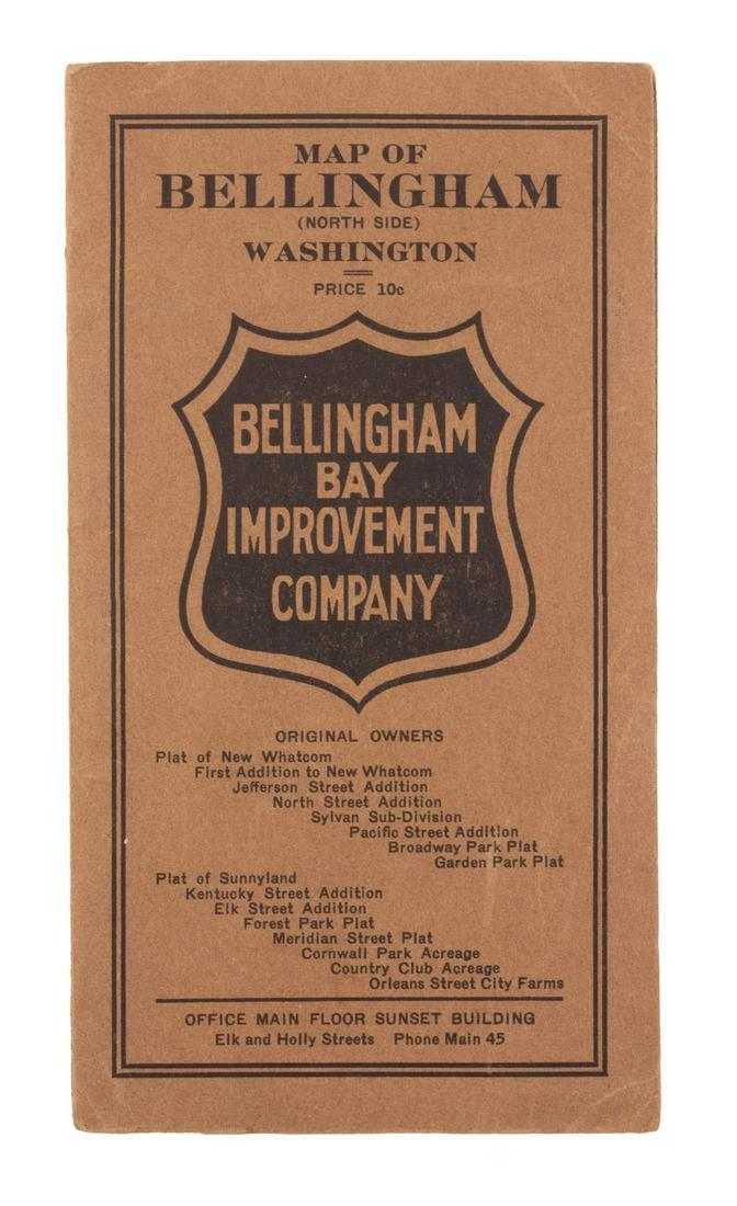 Pocket real estate map of Bellingham WA 1910 (1 of 2)