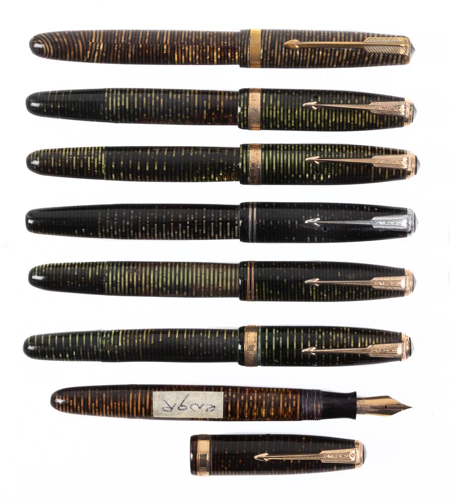 PARKER Vacumatic Lot of Seven Fountain Pens (1 of 1)