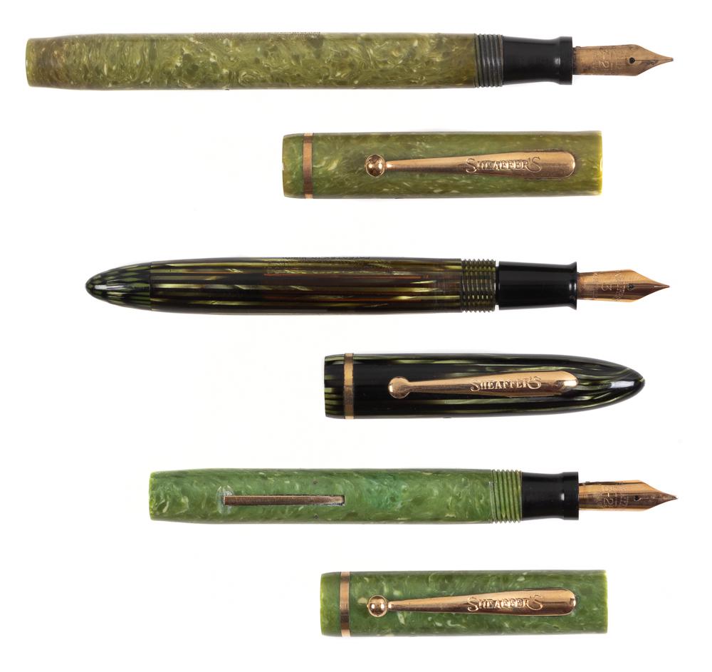 Lot of 3 SHEAFFER Fountain Pens, circa 1930s (1 of 1)