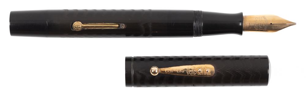 WATERMAN No. 58 BHR Lever-Filler, Huge, #8 Canadian: Heading: Author: Waterman Title: No. 58 Black Hard Rubber Fountain Pen, Huge, No. 8 Canadian Nib Place Published: United States Publisher: Date Published: c.1920 Description: No