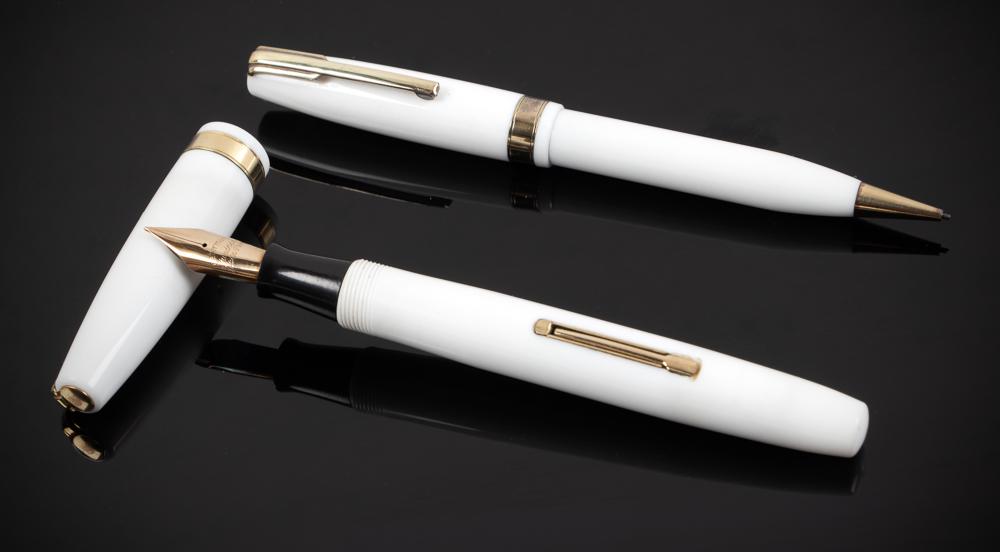 WATERMAN 100 Year White DOCTORS Pen & Pencil Set, (1 of 2)