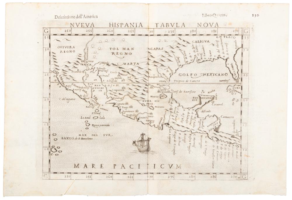 Ruschelli's map of New Spain, 1562 (1 of 3)