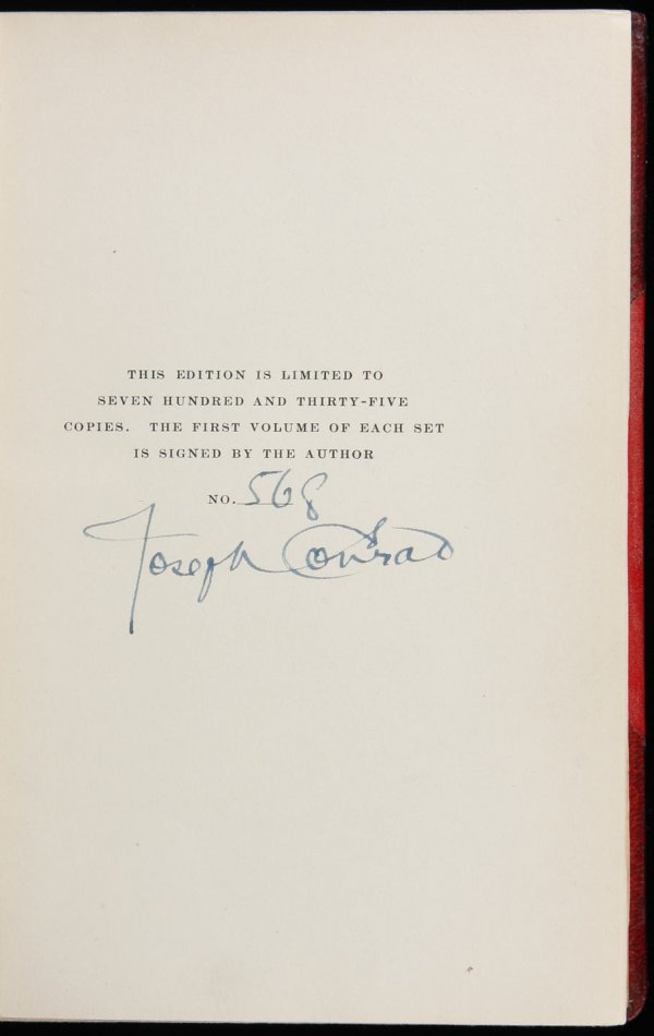 Works of Joseph Conrad Signed Limited Edition