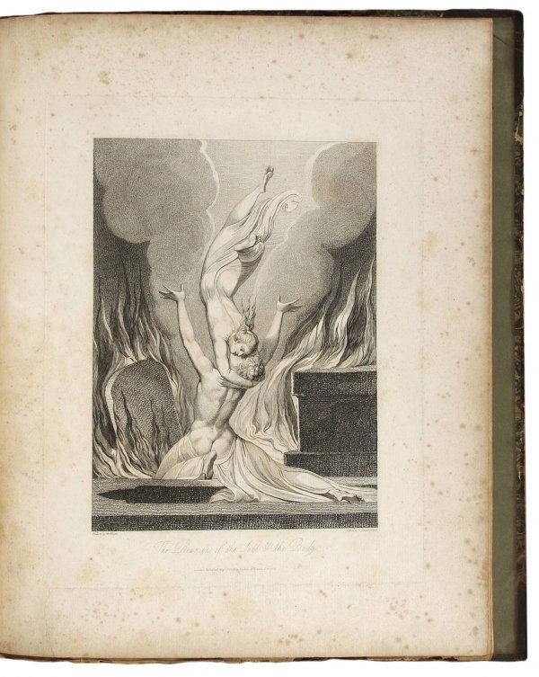 The Grave 1808 William Blake Engravings folio ed.: Title: The Grave, A Poem Author: Blair, Robert Description: xiv, 36, [4] pp. Illustrated with 12 copper-engraved plates including the added pictorial title-page after drawings by William Blake; fronti