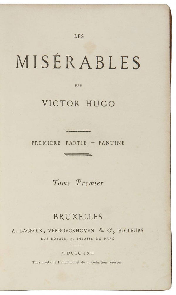 les miserables first edition les miserables first edition
