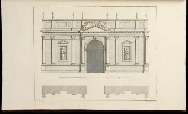 Some Designs of Mr. Inigo Jones and Mr. Wm. Kent: Title: Some Designs of Mr. Inigo Jones and Mr. Wm. Kent Author: Jones, Inigo and Wm. Kent Description: Engraved title page and 2 leaf table of contents plus 52 (of 53) full-page copperplate engravings