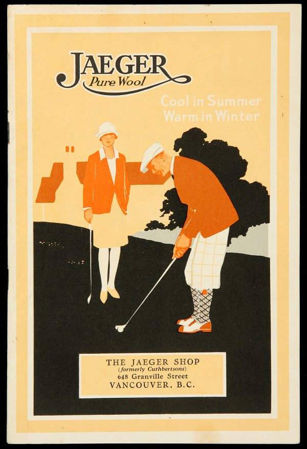 Jaeger Shop 1928 - vintage golf apparel catalog