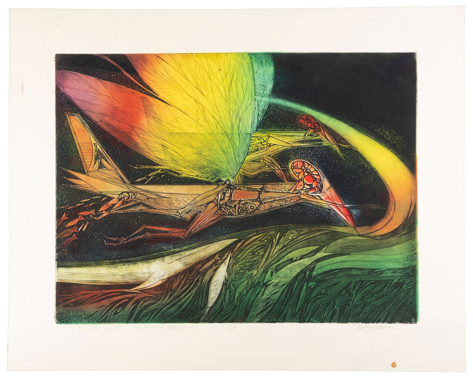 The Murder of Moby Dick, inscribed to Herb Yellin: Heading: Author: Mugnaini, Joseph Title: The Murder of Moby Dick Place Published: [Los Angeles] Publisher: Date Published: No date Description: Mixed technique color intaglio pr