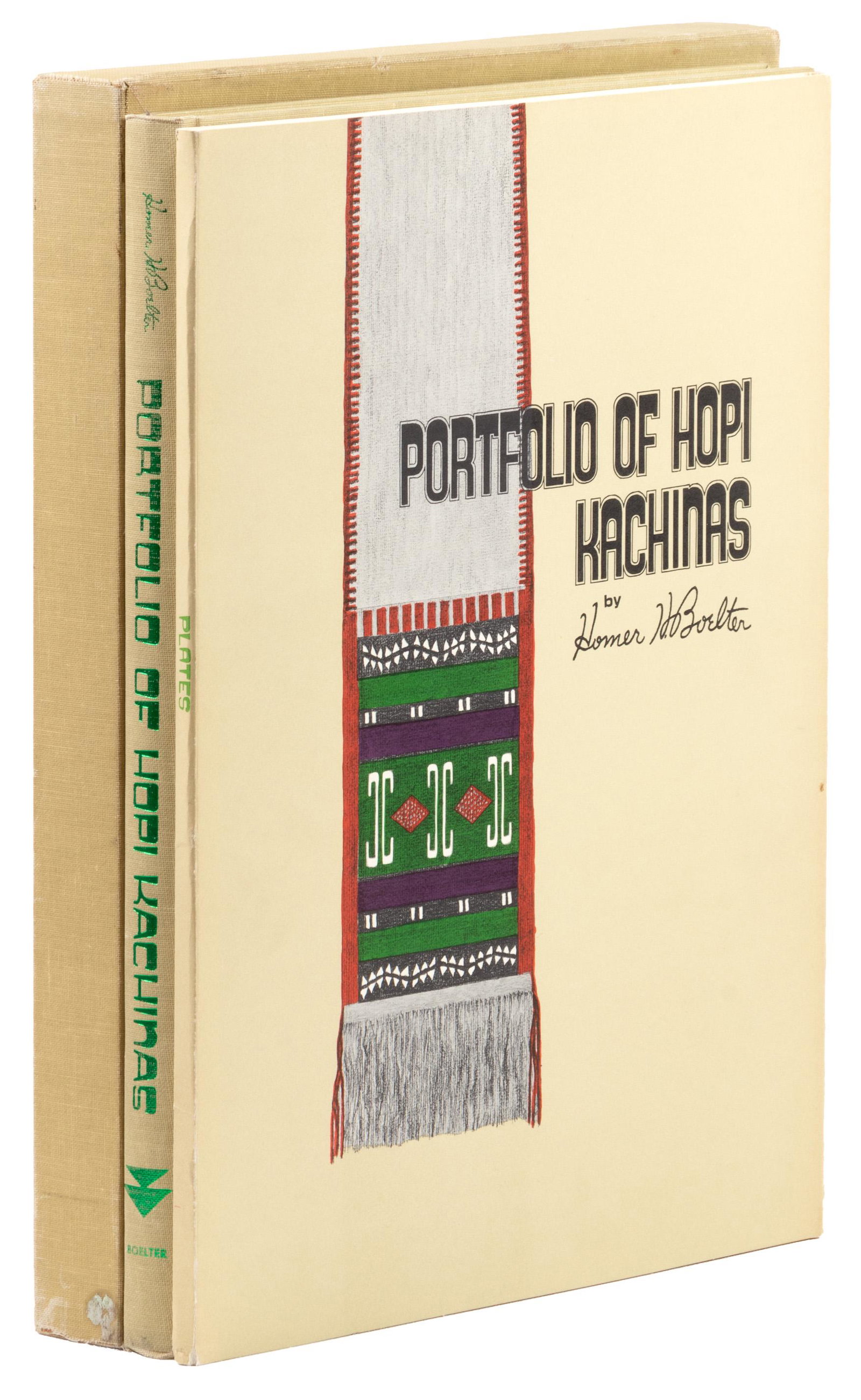 Portfolio of Hopi Kachinas, signed 1st Ed.: Heading: Author: Boelter, Homer H. Title: Portfolio of Hopi Kachinas Place Published: Hollywood Publisher:Homer H. Boelter Lithography Date Published: 1969 Description: 2 volume